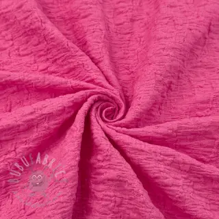 Katoenen stof SMOGGED EMBROIDERY fuchsia