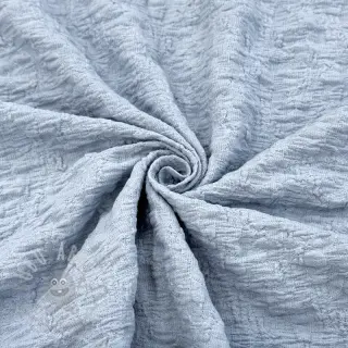 Katoenen stof SMOGGED EMBROIDERY baby blue