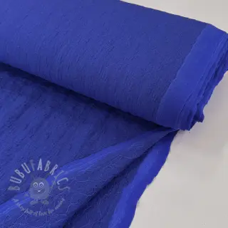 Katoenen stof SMOGGED EMBROIDERY cobalt