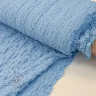 Katoenen stof SMOGGED EMBROIDERY light blue