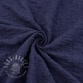 Katoenen stof SMOGGED EMBROIDERY navy