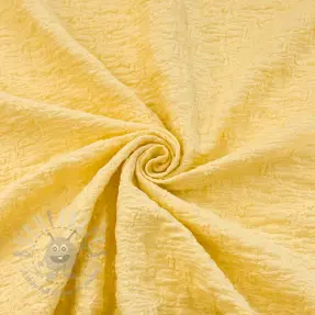 Katoenen stof SMOGGED EMBROIDERY yellow