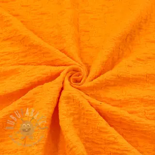 Katoenen stof SMOGGED EMBROIDERY orange