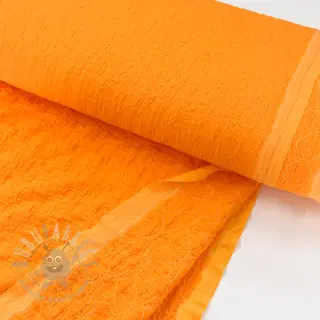 Katoenen stof SMOGGED EMBROIDERY orange