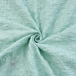 Katoenen stof SMOGGED EMBROIDERY mint