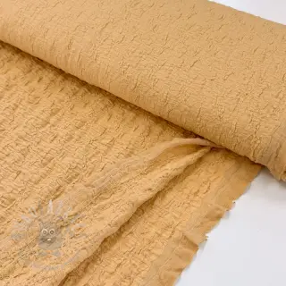 Katoenen stof SMOGGED EMBROIDERY brown