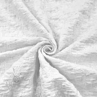 Katoenen stof SMOGGED EMBROIDERY white