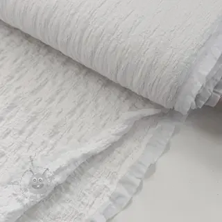 Katoenen stof SMOGGED EMBROIDERY white