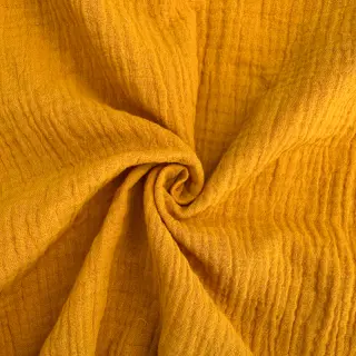 Dvojitá gázovina/mušelín ochre ORGANIC