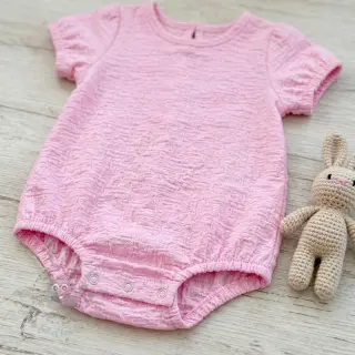 Katoenen stof SMOGGED EMBROIDERY light pink
