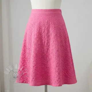 Katoenen stof SMOGGED EMBROIDERY fuchsia
