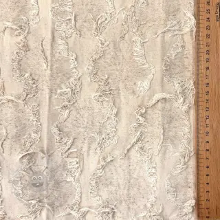 Katoenen stof met linnen JACQUARD RUFFLE