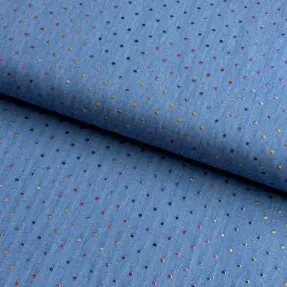 JEANS DENIM 3,8 OZ Drops Metallic blue