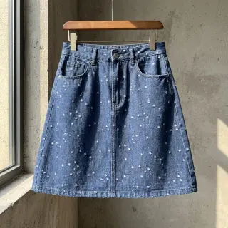 JEANS DENIM 6 OZ Uneven Small Holes dark blue