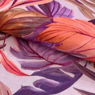 Viskóza s ľanom Painted leaves