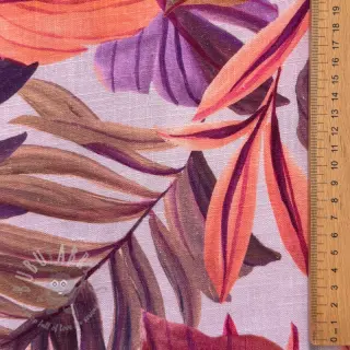 Viscose met linnen Painted leaves