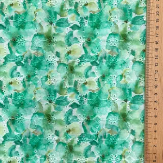 Bavlnená látka EMBROIDERY Viola green digital print