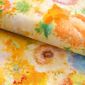 Viscose met linnen Impressionist