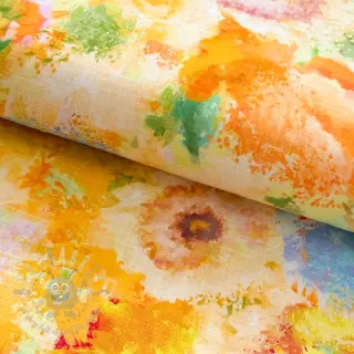 Viscose met linnen Impressionist