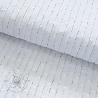 Katoenen stof EMBROIDERY Flowstripe