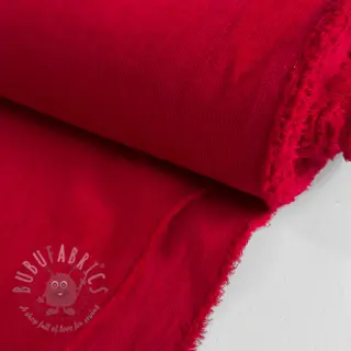 Ribfluweel 21 W WASHED STRETCH dark red