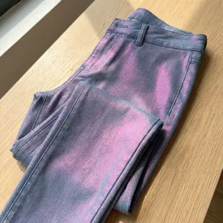 JEANS DENIM 8,5 OZ STRETCH WASHED metallic pink