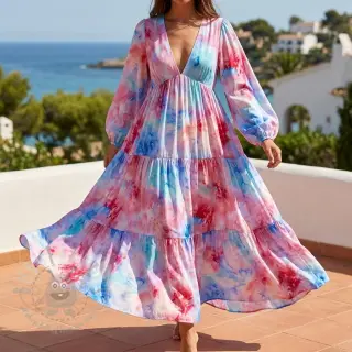 Viscose SATIN Blurricio design C