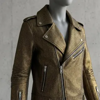 JEANS DENIM Metallic black gold