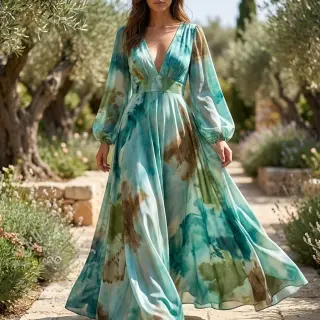 Viscose TWILL Messy TIE DYE design A