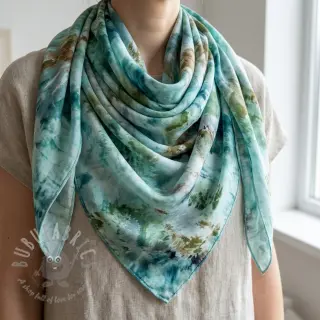 Viscose TWILL Messy TIE DYE design En