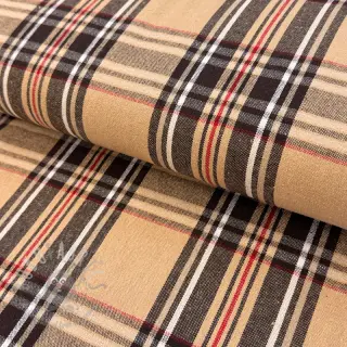 Decoratiestof Ecossais beige coffee