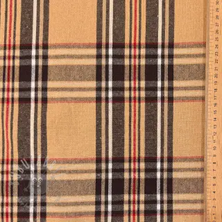 Decoratiestof Ecossais beige coffee
