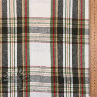 Decoratiestof Ecossais ecru vert