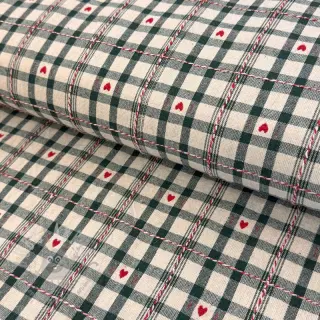 Decoratiestof jacquard Villars ecru vert