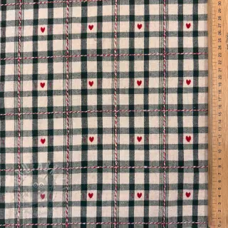 Decoratiestof jacquard Villars ecru vert
