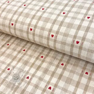 Decoratiestof jacquard Ollon ficelle rouge