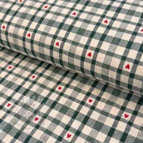 Decoratiestof jacquard Ollon vert rouge