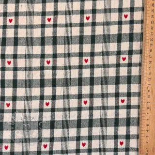 Decoratiestof jacquard Ollon vert rouge