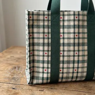 Decoratiestof jacquard Ollon vert rouge