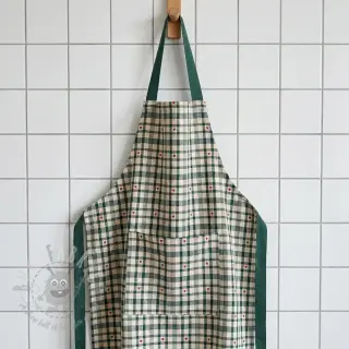 Decoratiestof jacquard Ollon vert rouge
