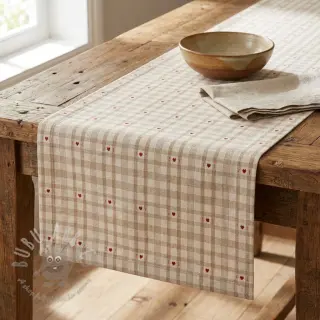 Decoratiestof jacquard Ollon ficelle rouge