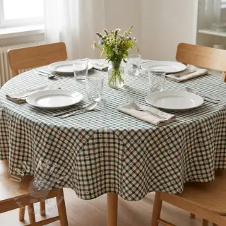 Decoratiestof jacquard Villars ecru vert