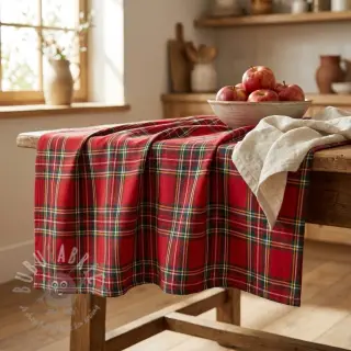 Decoratiestof Ecossais rouge vert