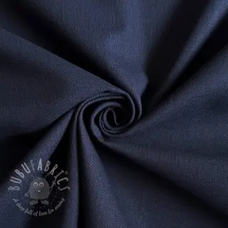 Katoenen stof met linnen PREMIUM dark blue