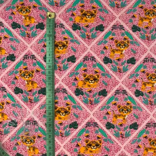 Tricot Leo rose digital print