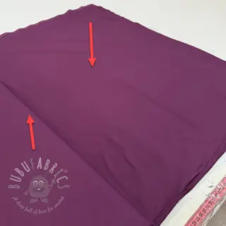 Katoenen stof met viscose aubergine 2e keus