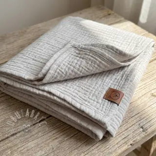 Dubbelgaas/mousseline PLAIN natural