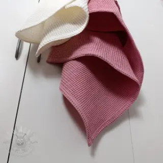 Katoen met wafelbinding mauve