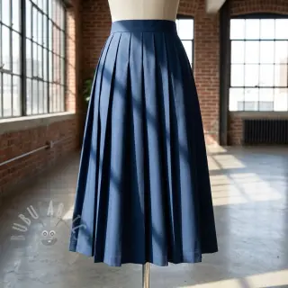 Katoenen popeline 0151 navy