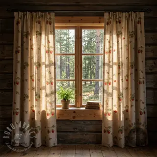 Decoratiestof Linenlook Wild strawberries